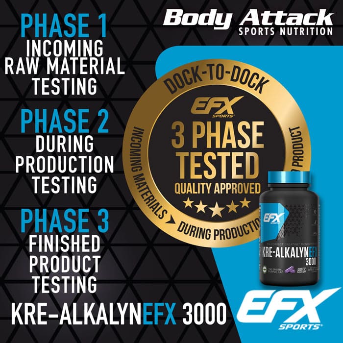 EFX Kre-Alkalyn 3000 3 Phase Tested