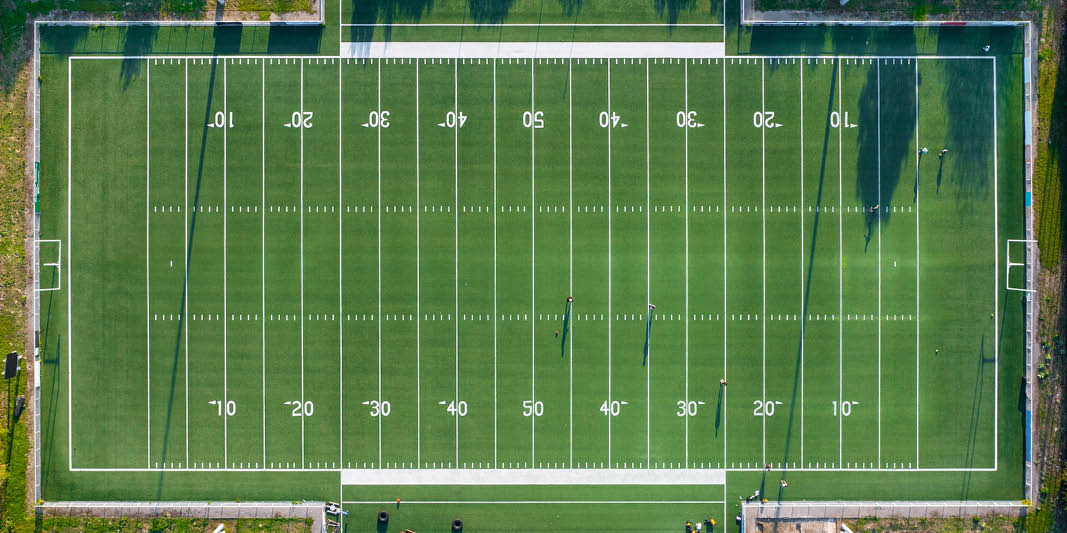 Footballfeld von oben