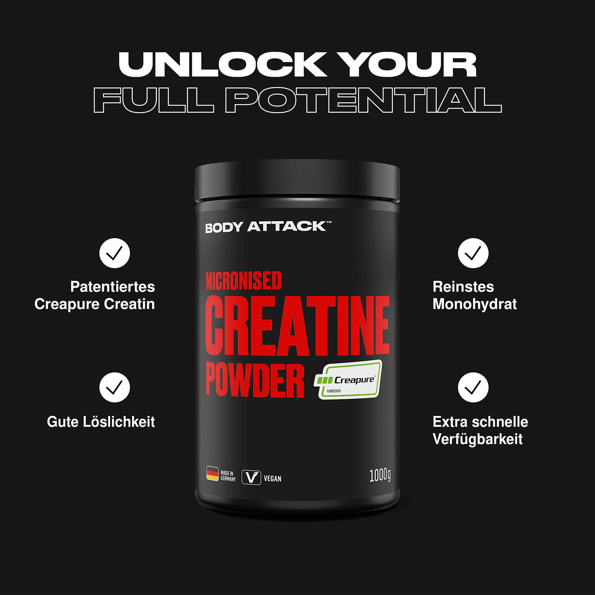 Micronised Creatine Powder (Creapure)